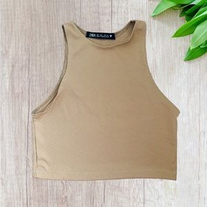 Zara Brown Crop top